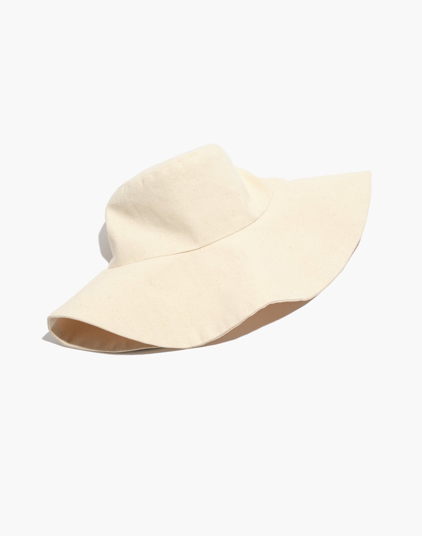 Wide brim canvas hat in natural